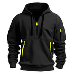 Gareth | Herren Freizeit-Hoodie mit Reißverschlusstaschen, lockerer Kapuzenpullover | Nomadnts | Nomadnts