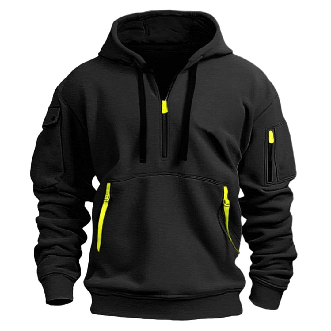 Gareth | Herren Freizeit-Hoodie mit Reißverschlusstaschen, lockerer Kapuzenpullover | Nomadnts | Nomadnts