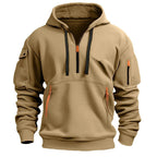 Gareth | Herren Freizeit-Hoodie mit Reißverschlusstaschen, lockerer Kapuzenpullover | Nomadnts | Nomadnts
