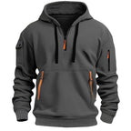 Gareth | Herren Freizeit-Hoodie mit Reißverschlusstaschen, lockerer Kapuzenpullover | Nomadnts | Nomadnts