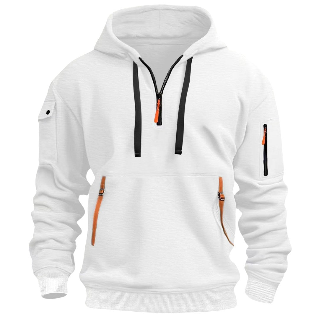 Gareth | Herren Freizeit-Hoodie mit Reißverschlusstaschen, lockerer Kapuzenpullover | Nomadnts | Nomadnts
