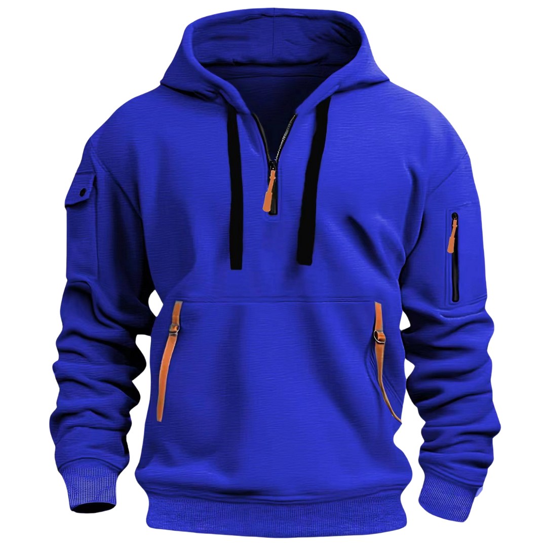 Gareth | Herren Freizeit-Hoodie mit Reißverschlusstaschen, lockerer Kapuzenpullover | Nomadnts | Nomadnts