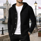 Gavin | Strickjacke für Herren, weiche Strickjacke für den Alltag | Nomadnts | Schwarz