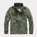 Georg | Herren-Denimjacke im Armee-Stil, Utility-Look Herbstjacke | Nomad NTS | Armeegrün
