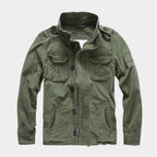Georg | Herren-Denimjacke im Armee-Stil, Utility-Look Herbstjacke | Nomad NTS | Armeegrün