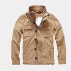 Georg | Herren-Denimjacke im Armee-Stil, Utility-Look Herbstjacke | Nomad NTS | Khaki