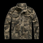 Georg | Herren-Denimjacke im Armee-Stil, Utility-Look Herbstjacke | Nomad NTS | Braun