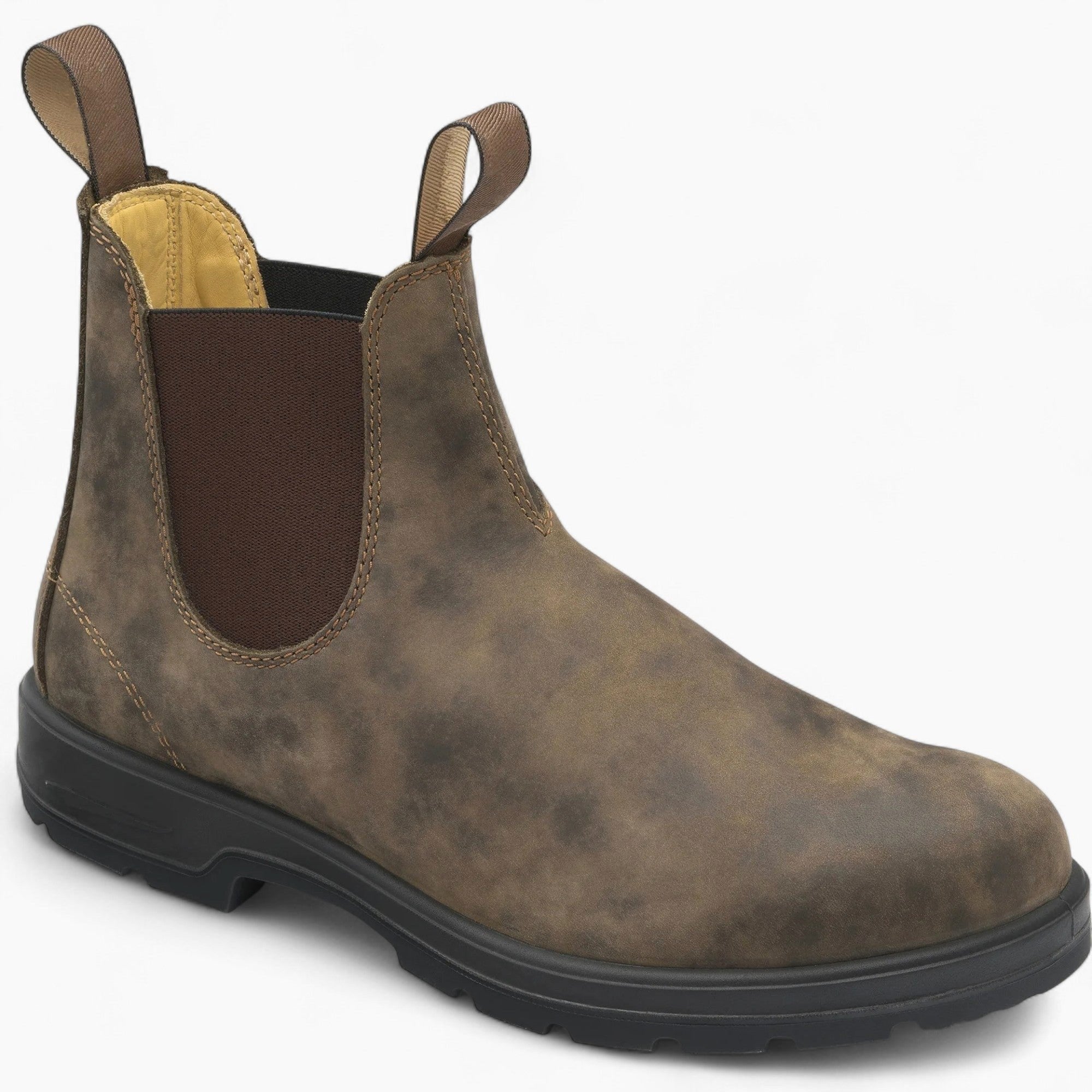 George | Herren Chelsea-Stiefeletten aus Leder, klassische Slip-On-Stiefel | Nomadnts | Brown