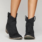 Georgia | Damen Vintage-Cowboy-Stiefeletten, Western-inspirierter Stil | Nomadnts | Black