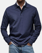 Gerhard | Klassisches Langarm-Poloshirt, Elegantes Herren-Poloshirt | Nomad NTS | Marineblau
