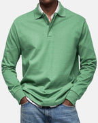 Gerhard | Klassisches Langarm-Poloshirt, Elegantes Herren-Poloshirt | Nomad NTS | Grün