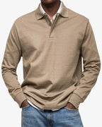 Gerhard | Klassisches Langarm-Poloshirt, Elegantes Herren-Poloshirt | Nomad NTS | Khaki