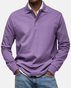 Gerhard | Klassisches Langarm-Poloshirt, Elegantes Herren-Poloshirt | Nomad NTS | Violett