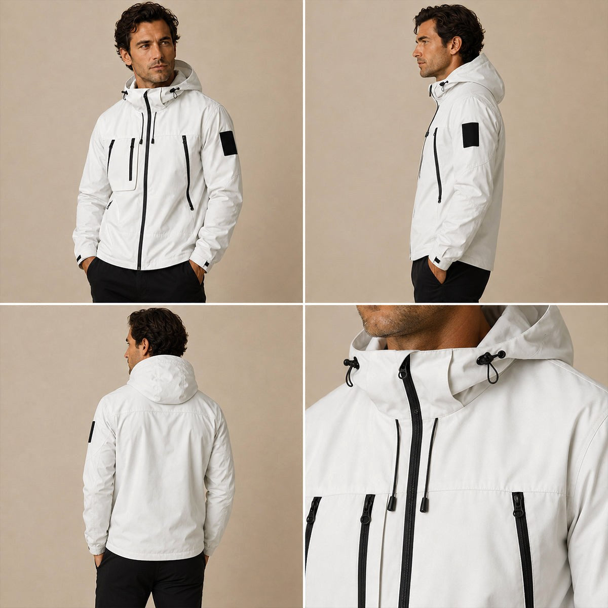 Graham | Leichte, wasserdichte Herren-Regenjacke mit Kapuze, winddichte Herbstjacke | Nomadnts