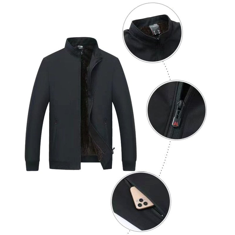 Grant | Wasserdichte Herrenjacke mit Thermofleece-Futter, eleganter Herbstmantel | Nomadnts