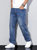 Grzegorz | Herrenhose aus Baumwollmischung in Unifarbe, Lockerer Schnitt Jeans | Nomad NTS