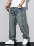 Grzegorz | Herrenhose aus Baumwollmischung in Unifarbe, Lockerer Schnitt Jeans | Nomad NTS