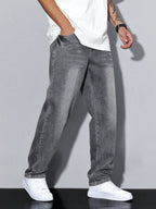 Grzegorz | Herrenhose aus Baumwollmischung in Unifarbe, Lockerer Schnitt Jeans | Nomad NTS