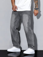 Grzegorz | Herrenhose aus Baumwollmischung in Unifarbe, Lockerer Schnitt Jeans | Nomad NTS