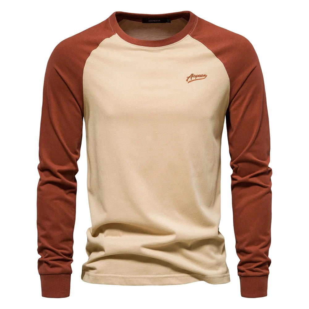 Hannes | Herren-Langarmshirt mit Kontrastmotiv, Sportives Langarmshirt | Nomad NTS | Grijs