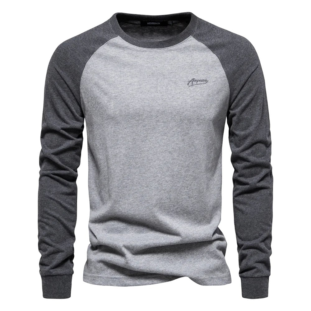 Hannes | Herren-Langarmshirt mit Kontrastmotiv, Sportives Langarmshirt | Nomad NTS | Khaki