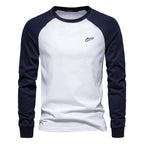 Hannes | Herren-Langarmshirt mit Kontrastmotiv, Sportives Langarmshirt | Nomad NTS | Wit