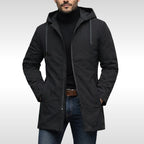 Hans | Herrenwetterfester Mantel mit Polsterung, Moderner Wintermantel | Nomad NTS | Black
