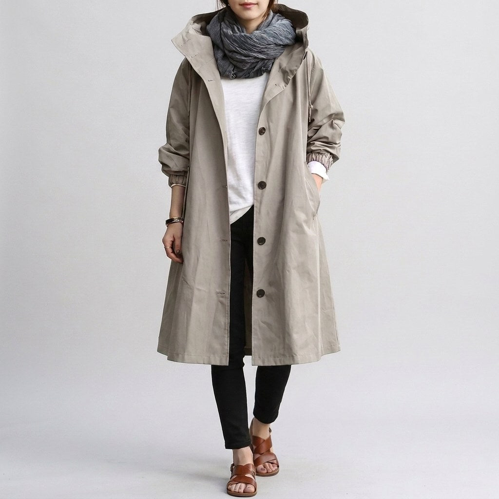 Harriet | Damen locker geschnittene wasserdichte Jacke, Regenmantel mit Kapuze | Nomadnts | Nomadnts