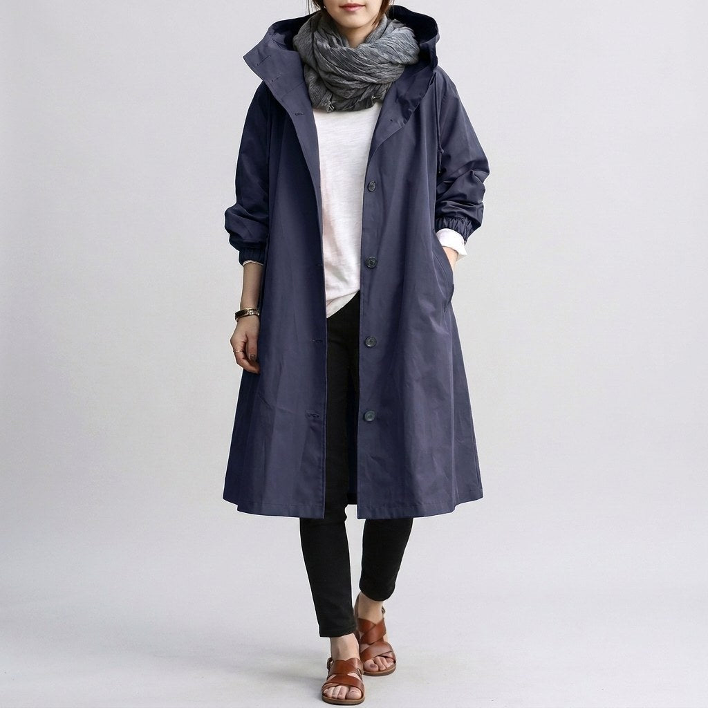Harriet | Damen locker geschnittene wasserdichte Jacke, Regenmantel mit Kapuze | Nomadnts | Nomadnts