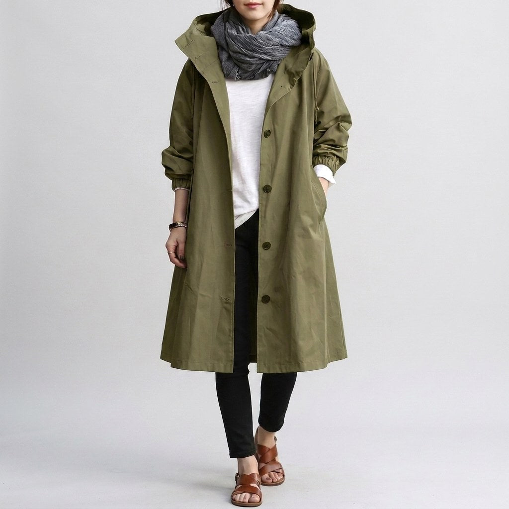 Harriet | Damen locker geschnittene wasserdichte Jacke, Regenmantel mit Kapuze | Nomadnts | Nomadnts