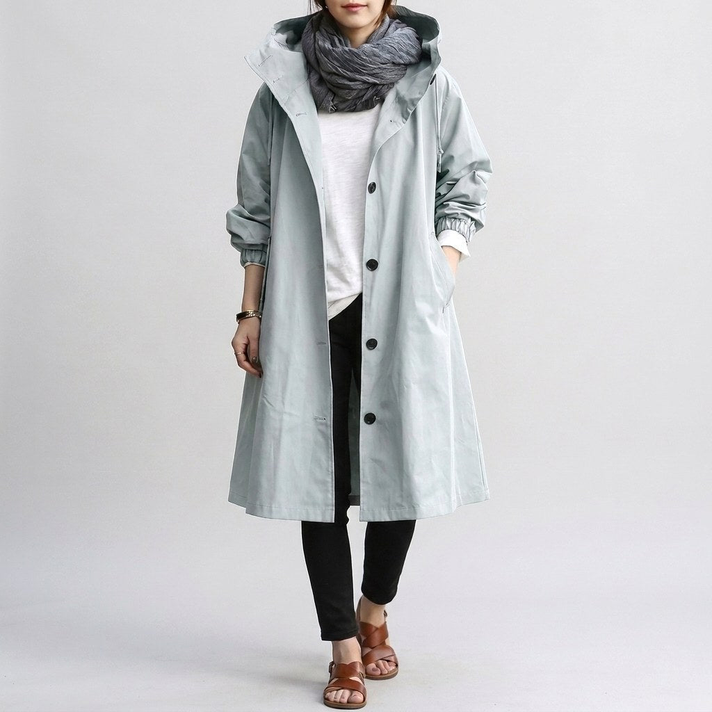 Harriet | Damen locker geschnittene wasserdichte Jacke, Regenmantel mit Kapuze | Nomadnts | Nomadnts