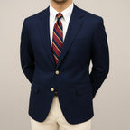 Harrison | Herren tailliert geschnittener Blazer, eleganter strukturierter Anzug-Blazer | Nomadnts | Navy Blue