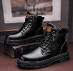 Harry | Herren Leder-Schnürstiefel, hohe Baustiefel | Nomadnts | Black