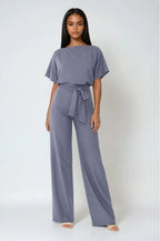 Heike | Damen-Jumpsuit mit weitem Bein und Taillenband, eleganter Einteiler | Nomad NTS