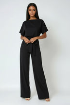 Heike | Damen-Jumpsuit mit weitem Bein und Taillenband, eleganter Einteiler | Nomad NTS