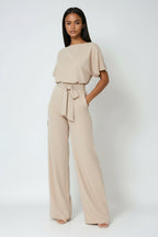 Heike | Damen-Jumpsuit mit weitem Bein und Taillenband, eleganter Einteiler | Nomad NTS