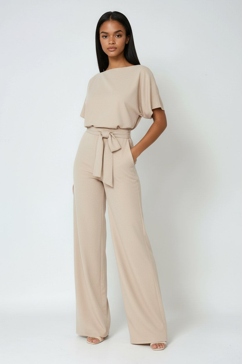 Heike | Damen-Jumpsuit mit weitem Bein und Taillenband, eleganter Einteiler | Nomad NTS