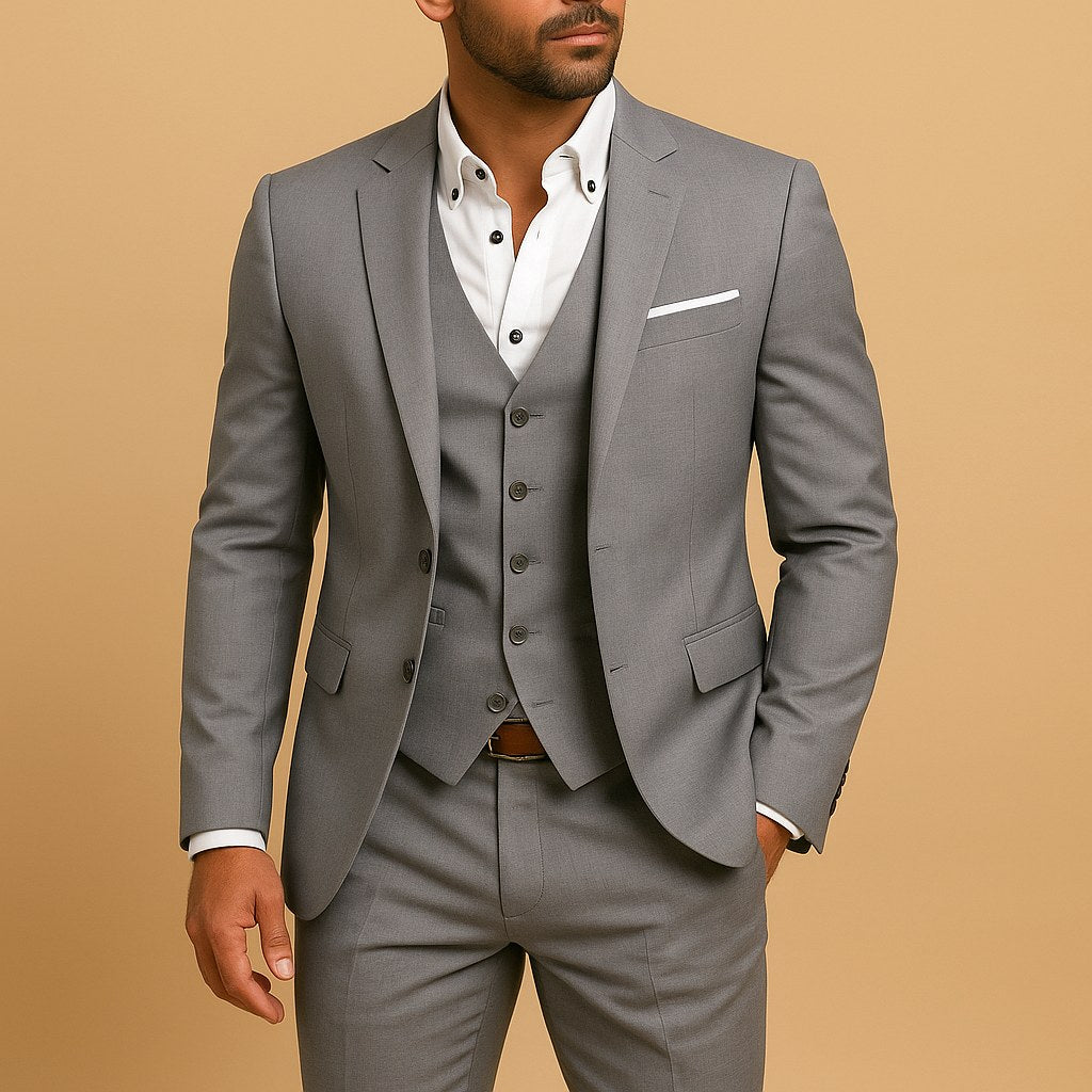 Heinrich | Herren-Anzug Slim Fit Dreiteilig, Hochzeitsanzug mit Weste | Nomad NTS