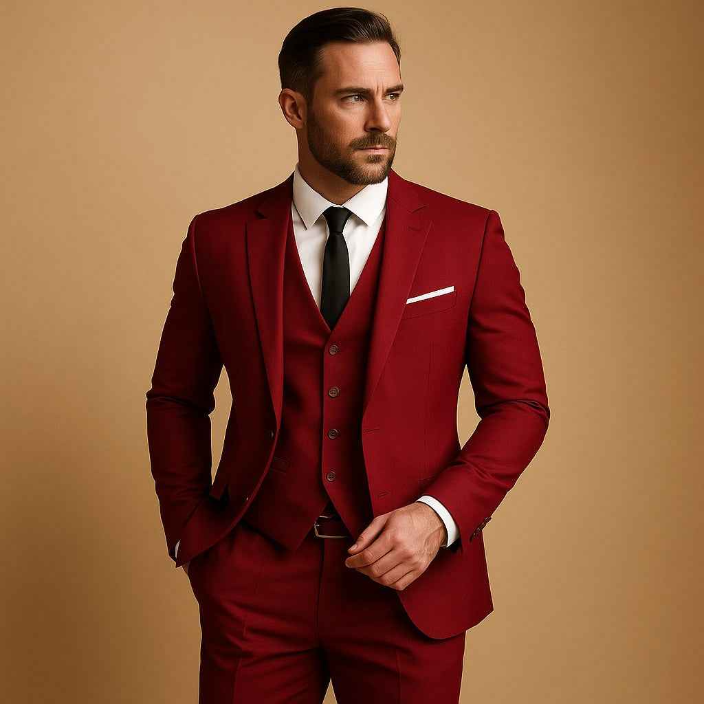 Heinrich | Herren-Anzug Slim Fit Dreiteilig, Hochzeitsanzug mit Weste | Nomad NTS