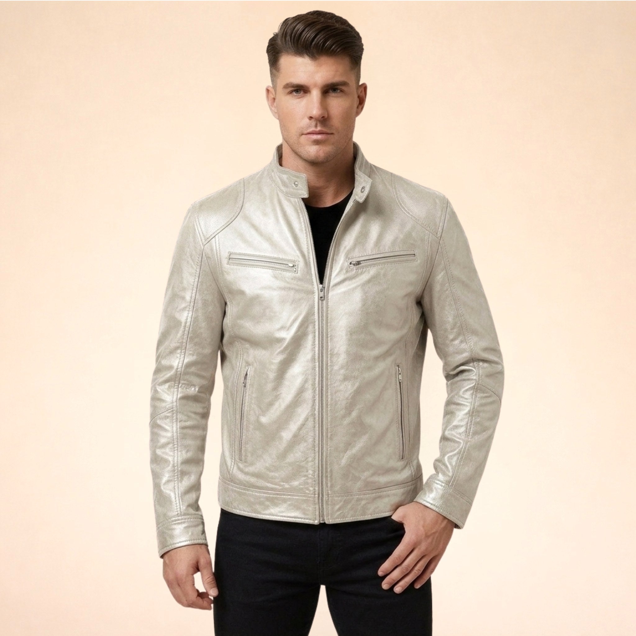 Henrik | Herrenjacke mit modernem Design, elegante Jacke für jeden Anlass | Nomad NTS | Gold