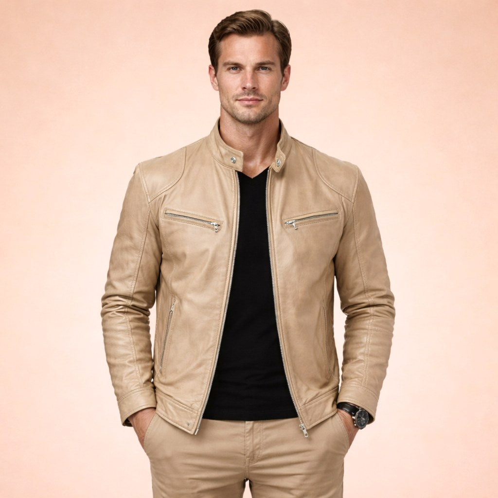 Henrik | Herrenjacke mit modernem Design, elegante Jacke für jeden Anlass | Nomad NTS | Khaki
