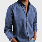 Henry | Herren tailliert geschnittenes Baumwollhemd, elegantes Alltagshemd | Nomadnts | Blue