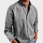 Henry | Herren tailliert geschnittenes Baumwollhemd, elegantes Alltagshemd | Nomadnts | Grey