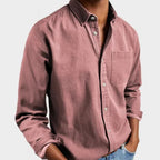 Henry | Herren tailliert geschnittenes Baumwollhemd, elegantes Alltagshemd | Nomadnts | Salmon