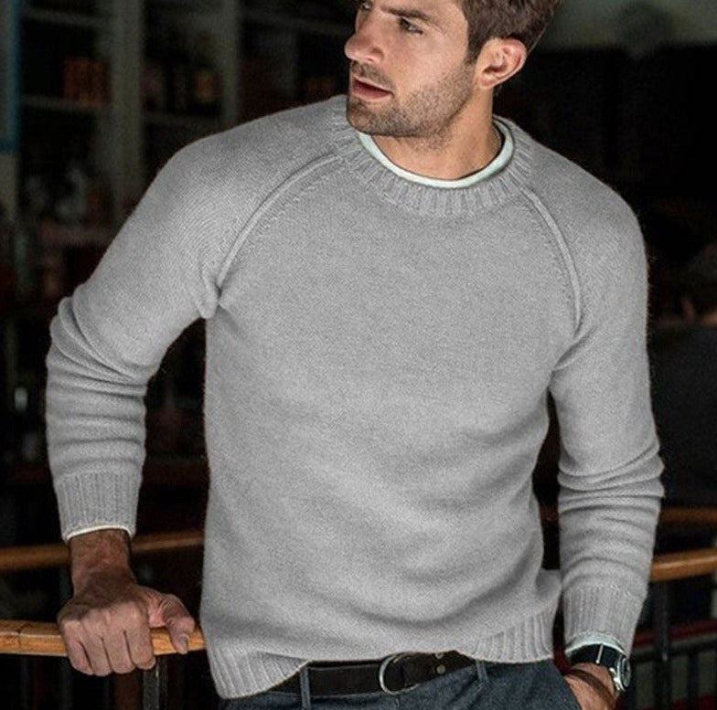 Hermann | Herren Strickpullover mit zeitlosem Design, klassischer Herrenpullover | Nomad NTS | Groen