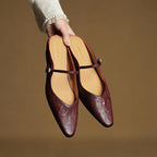 Holly | Damen Leder-Mary-Jane-Mules, spitz zulaufende Komfortschuhe | Nomadnts | Nomadnts