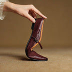Holly | Damen Leder-Mary-Jane-Mules, spitz zulaufende Komfortschuhe | Nomadnts | Nomadnts