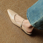 Holly | Damen Leder-Mary-Jane-Mules, spitz zulaufende Komfortschuhe | Nomadnts | Nomadnts