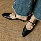 Holly | Damen Leder-Mary-Jane-Mules, spitz zulaufende Komfortschuhe | Nomadnts | Nomadnts