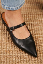 Holly | Damen Leder-Mary-Jane-Mules, spitz zulaufende Komfortschuhe | Nomadnts | Nomadnts